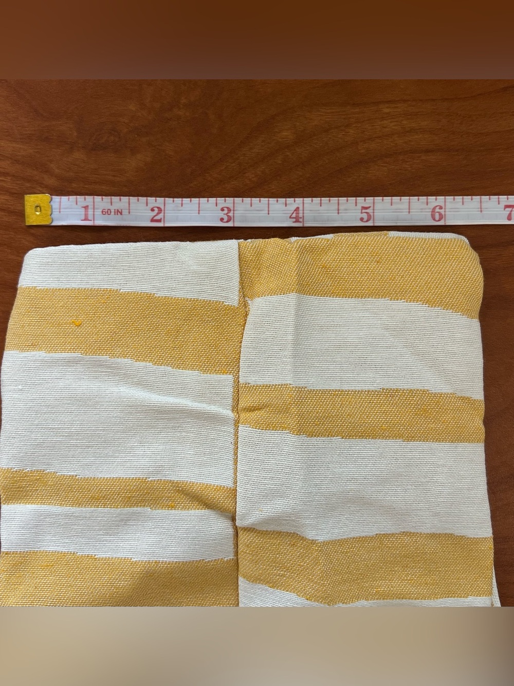 Caudalie💛 Yellow and Cream Stripe Canvas Tote - Picture 8 of 9